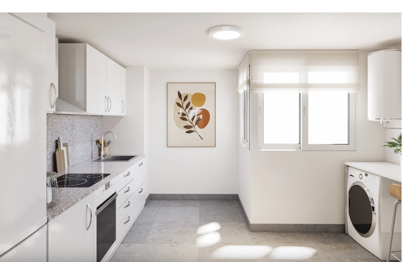 Moderne Küchen sind komplett mit hochwertigen Geräten ausgestattet und für den täglichen Gebrauch konzipiert.