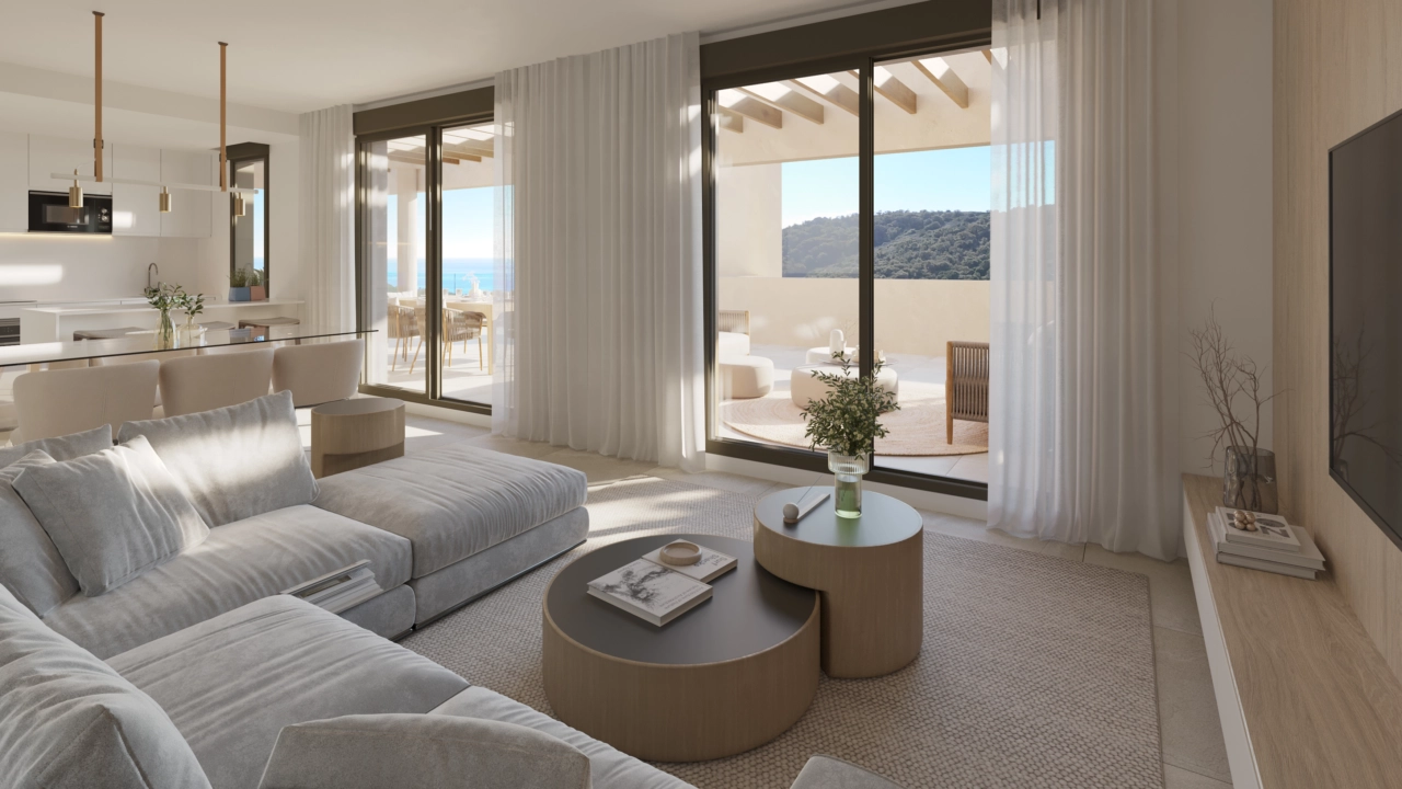 Helle und luftige Wohnräume, die auf Komfort und Eleganz ausgelegt sind.