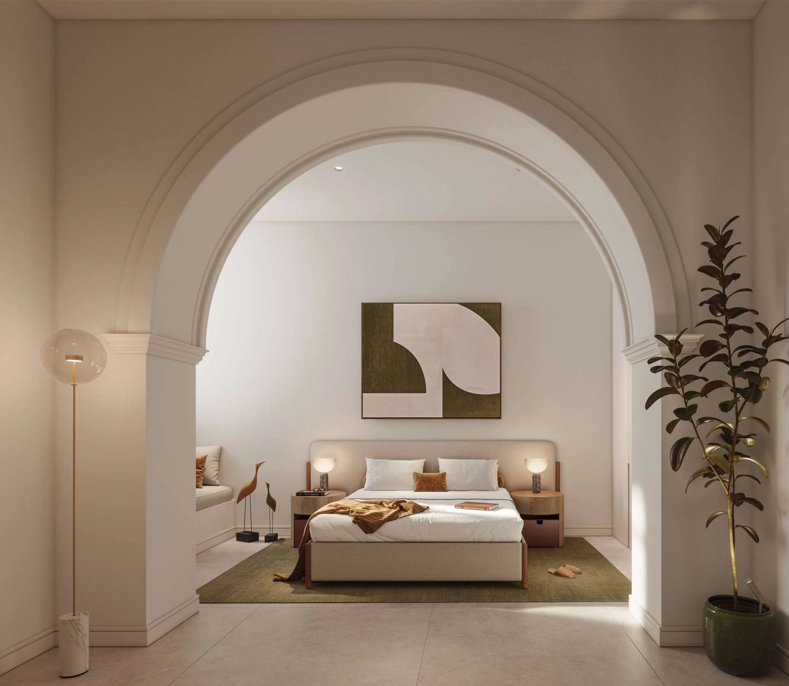 Elegante Designdetails, wie dieser schöne Torbogen, schaffen eine einzigartige und anspruchsvolle Atmosphäre im Haus.