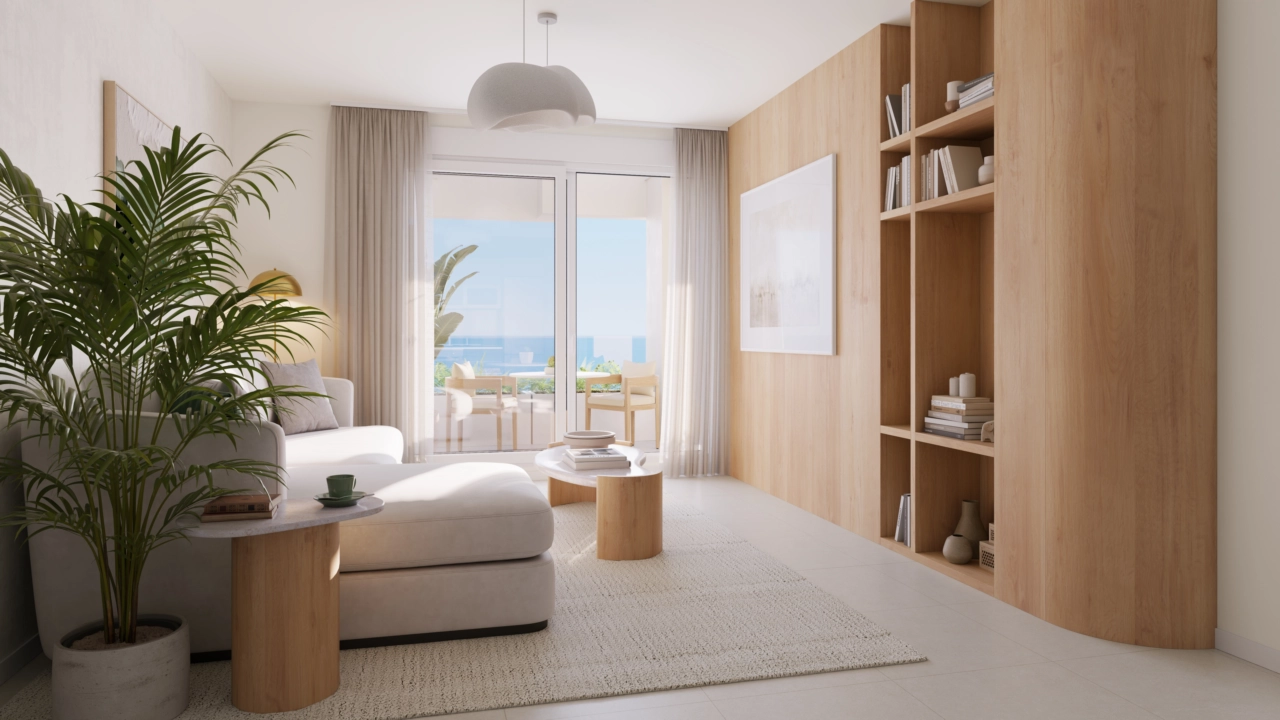 Helle und geräumige Wohnzimmer sind auf Komfort und natürliches Licht ausgelegt.