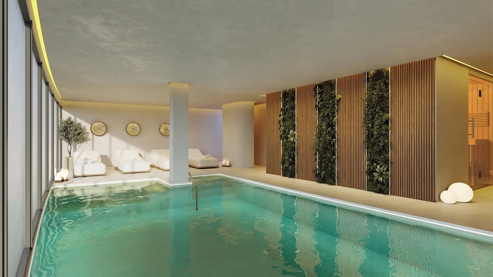 Wellnesscenter mit Innenpool und Spa für ganzjährige Entspannung.