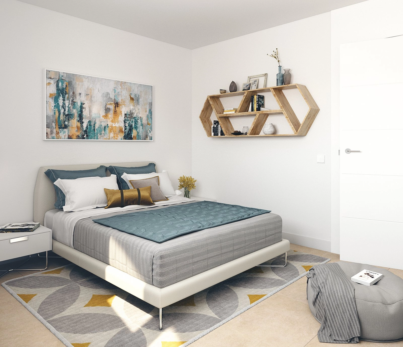 Ein komfortables und stilvolles zweites Schlafzimmer, perfekt für Familie oder Gäste.