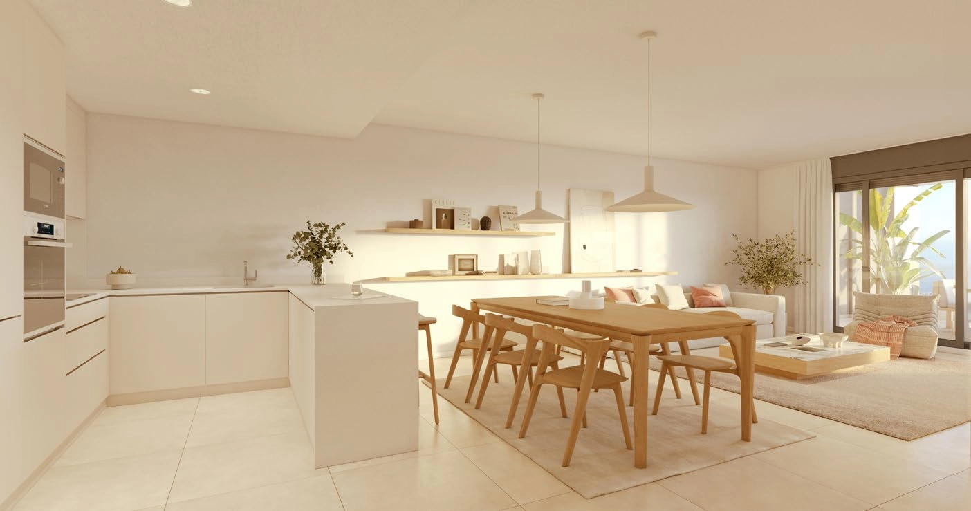 Das Herzstück des Hauses ist der helle, offene Wohnbereich, perfekt zum Entspannen oder zum Empfangen von Gästen.