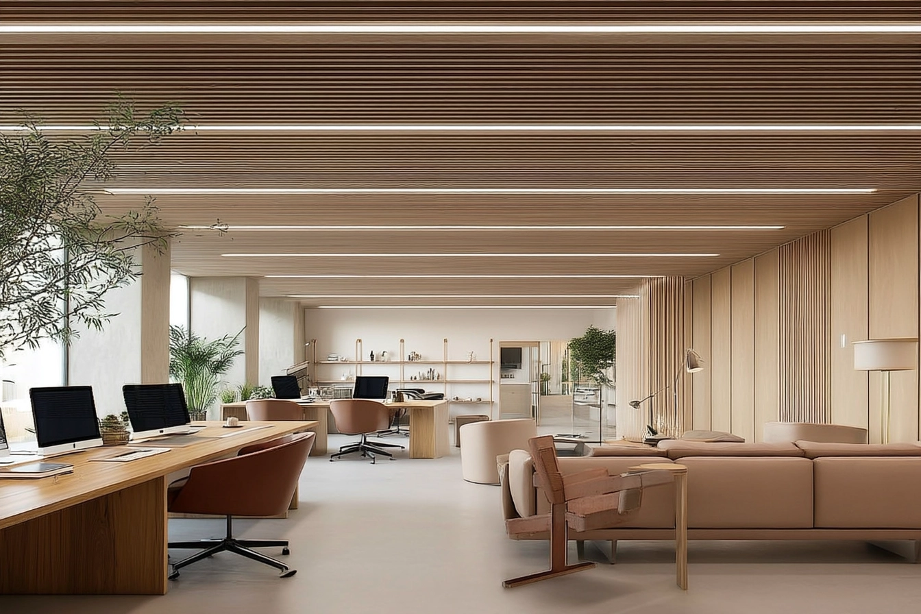 Ein eigener Co-Working-Bereich bietet eine professionelle und komfortable Umgebung für Remote-Arbeit.