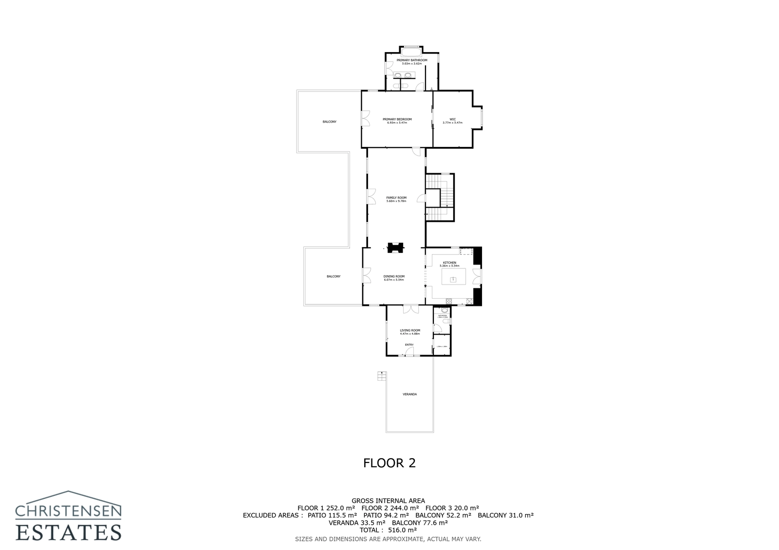Der Grundriss der Hauptetage umfasst einen offenen Wohnbereich, eine moderne Küche und die luxuriöse Master-Suite, konzipiert für Komfort und nahtloses Wohnen im Innen- und Außenbereich.