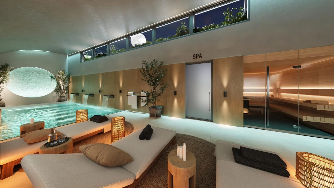 Das luxuriöse Indoor-Spa mit beheiztem Pool und Sauna bietet das ganze Jahr über Entspannung und Wohlbefinden.