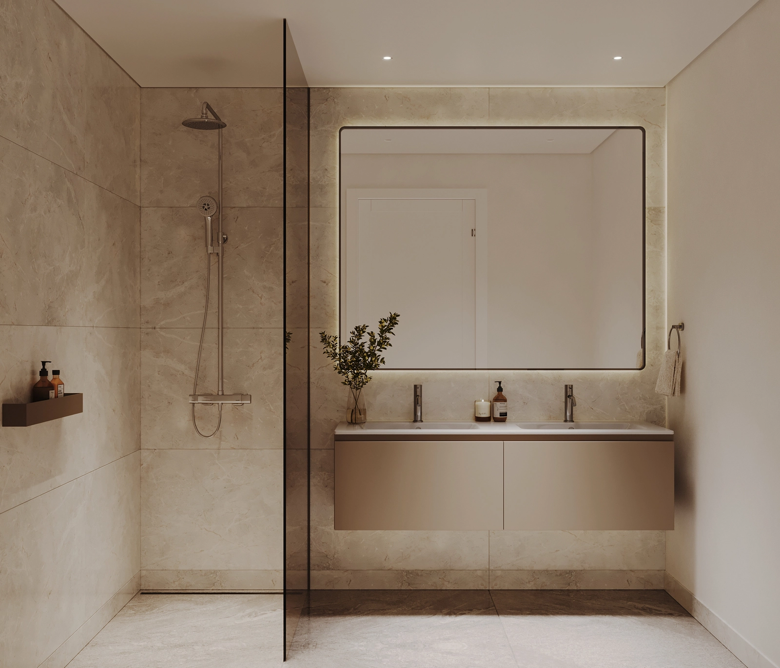 Moderne und funktionale Badezimmer, entworfen mit raffinierter Einfachheit.