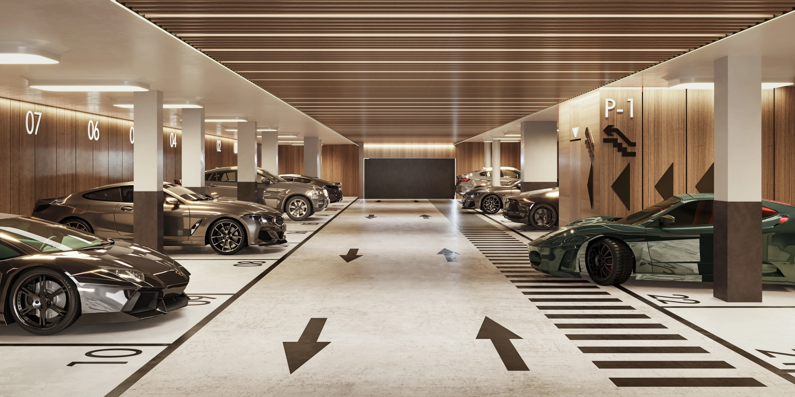 Die Schlafzimmer sind als ruhige Rückzugsorte gestaltet, mit direktem Zugang zu privaten Terrassen und Gärten.