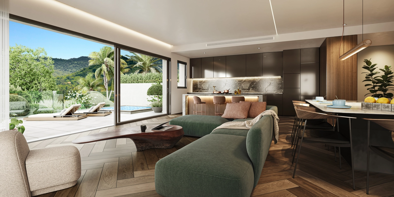 Verwöhnen Sie sich im exklusiven Bewohner-Spa, einem luxuriösen Bereich, der für ultimatives Wohlbefinden und Ruhe konzipiert wurde.