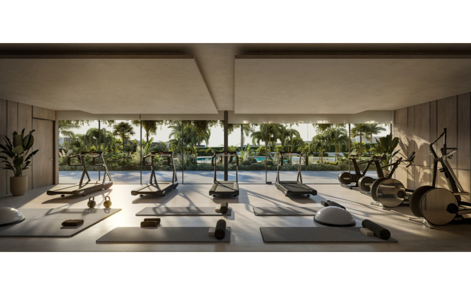 Das hochmoderne Fitnessstudio ist komplett für Ihr Gesundheits- und Wellnessprogramm ausgestattet.