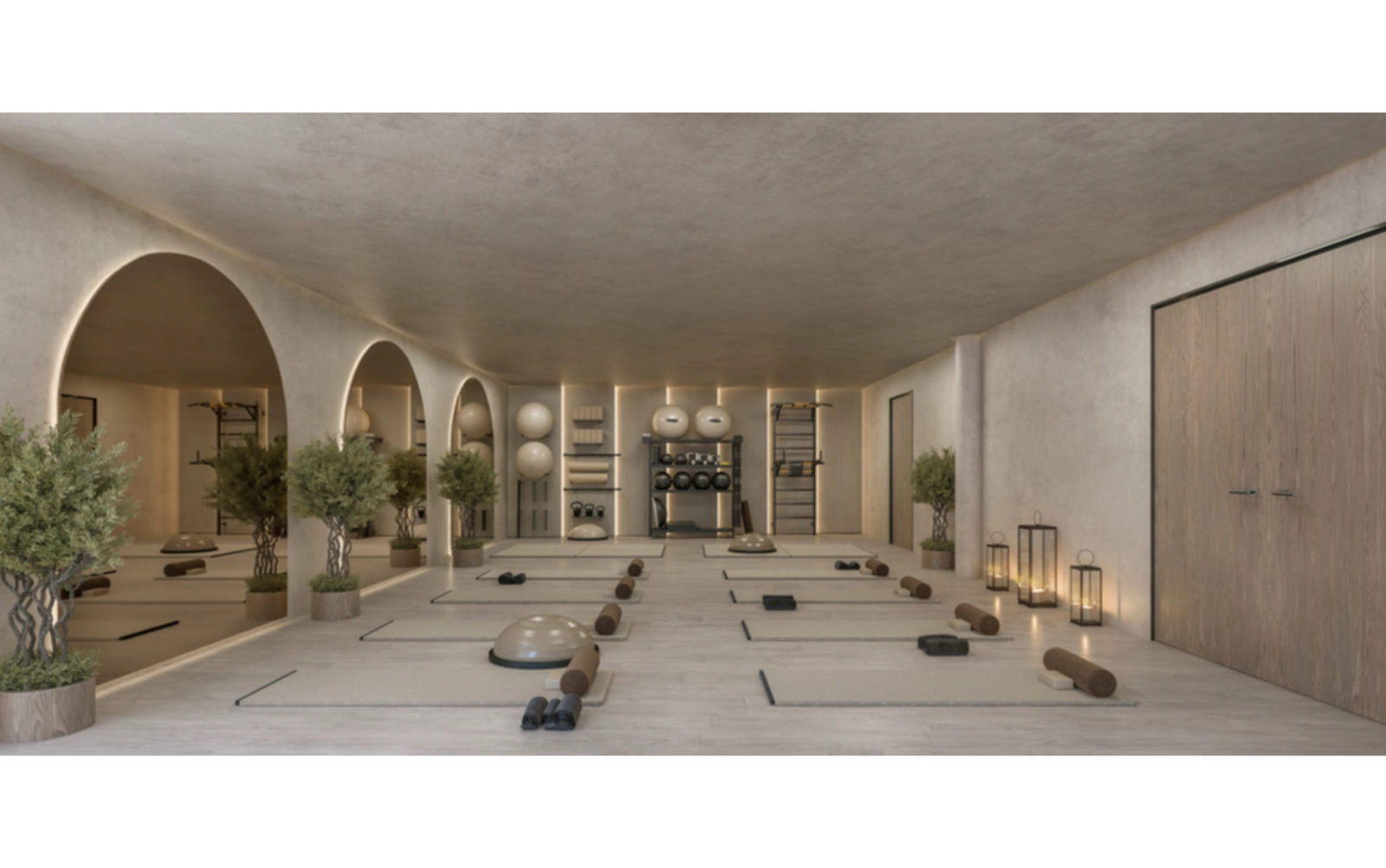 Ein eigener Yoga- und Meditationsbereich für Ruhe und Entspannung.