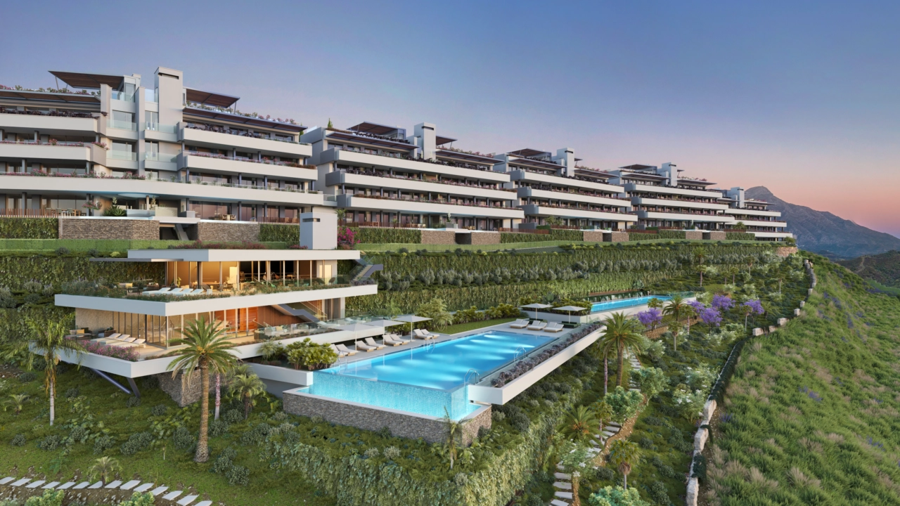 Die Anlage ist harmonisch in die Hügel von Benahavís integriert und bietet einen exklusiven Lebensstil.