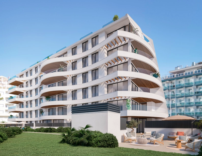 Angelegte Gärten und ein entspannter Ruhebereich für die Bewohner.