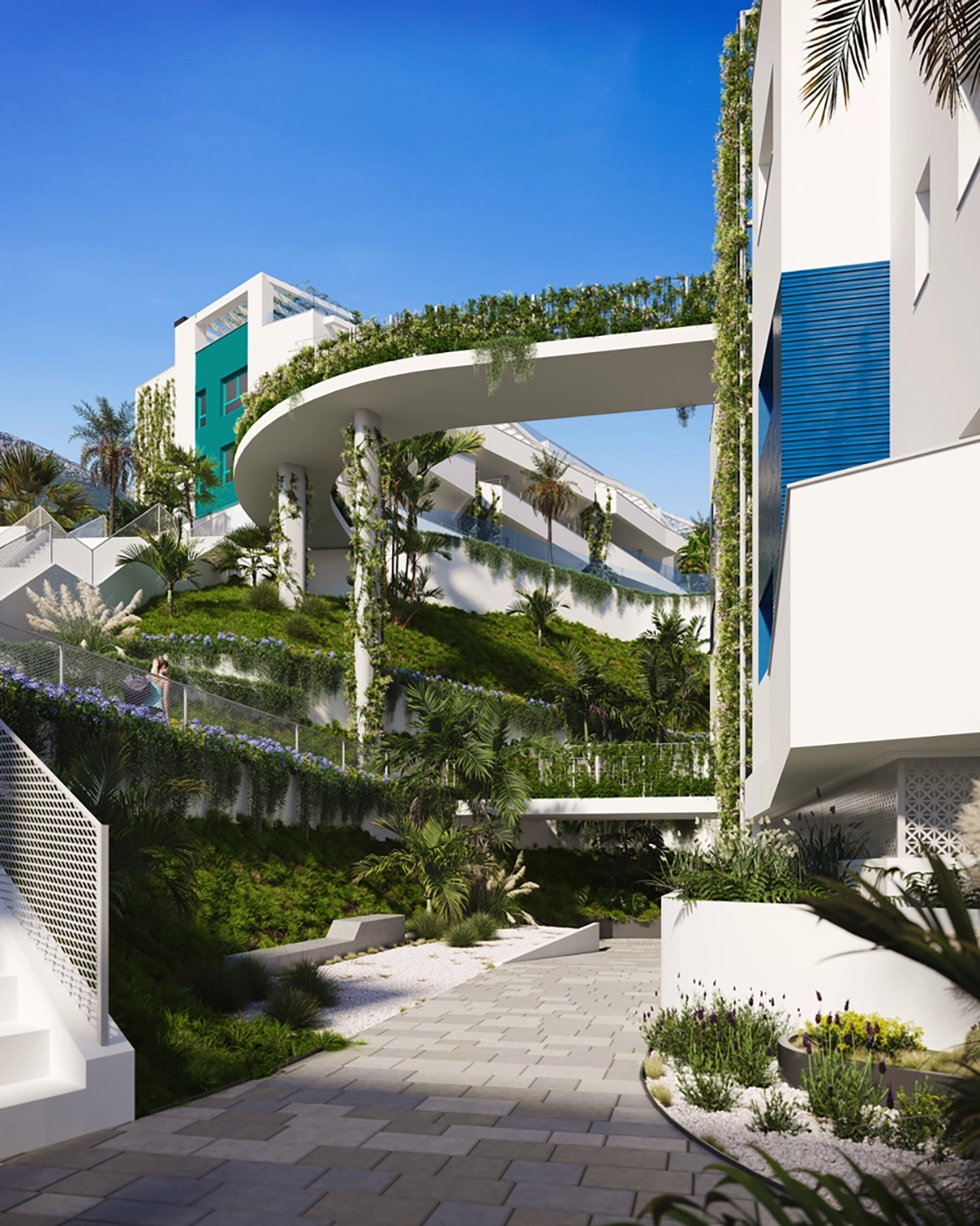 Wunderschön angelegte Gärten und Wege unterstreichen die Ruhe der Gemeinschaft.