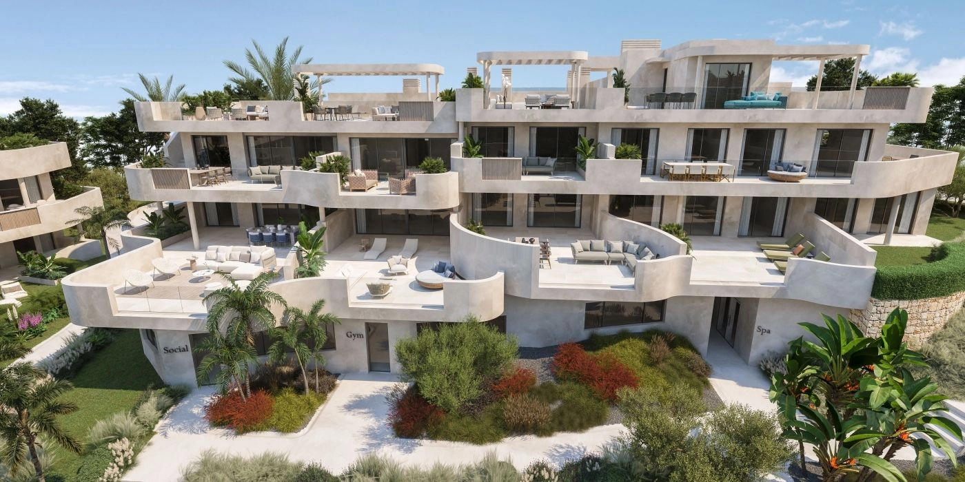 Großzügige Terrassen und Balkone bieten jeder Wohnung einen privaten Außenbereich und fördern den Indoor-Outdoor-Lebensstil.