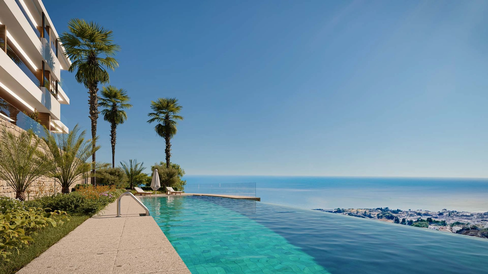 Der Infinity-Pool bietet einen atemberaubenden Panoramablick über die Costa del Sol.
