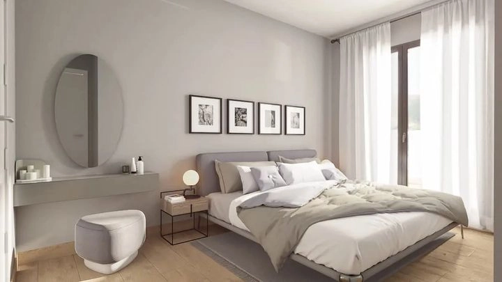 Ruhige Schlafzimmer bieten einen privaten und beschaulichen Rückzugsort zur Entspannung.