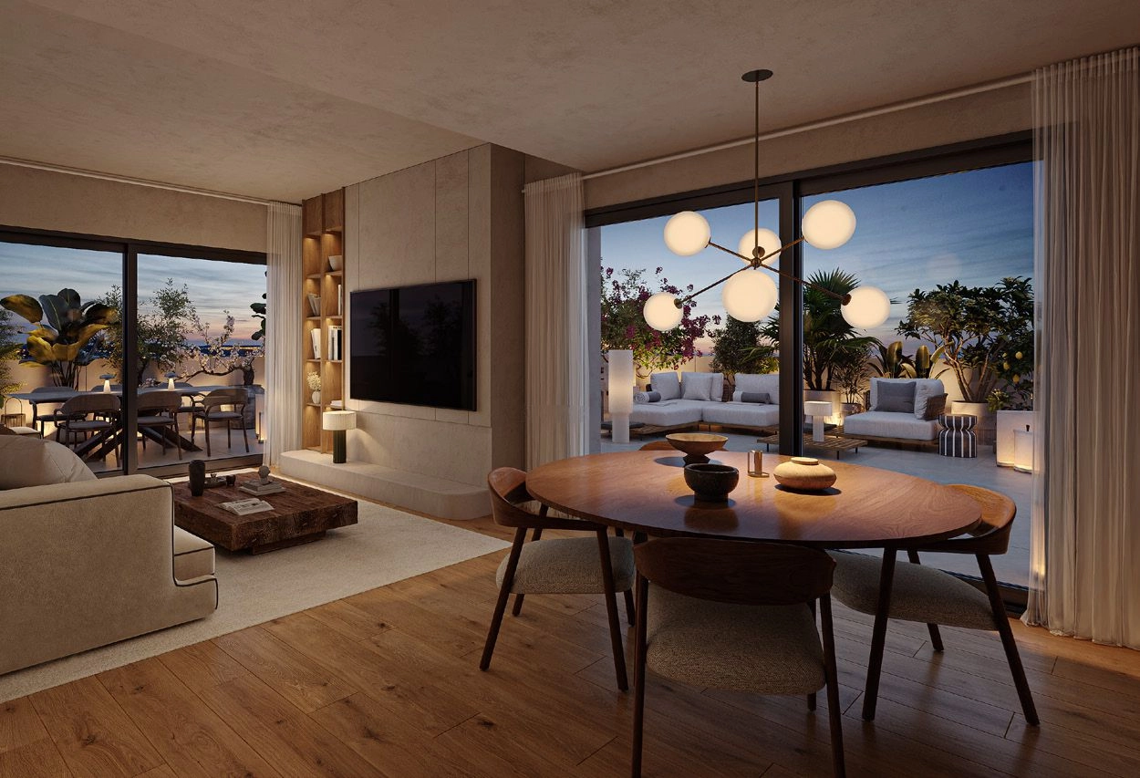 Der offene Wohn- und Essbereich ist perfekt für entspannte Abende mit Familie und Freunden.