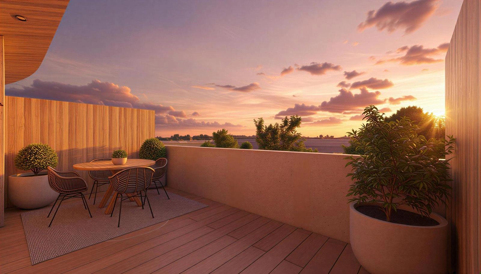Die großzügigen privaten Terrassen sind eine natürliche Erweiterung des Innenbereichs, perfekt, um die wunderschönen Sonnenuntergänge der Costa del Sol zu genießen.
