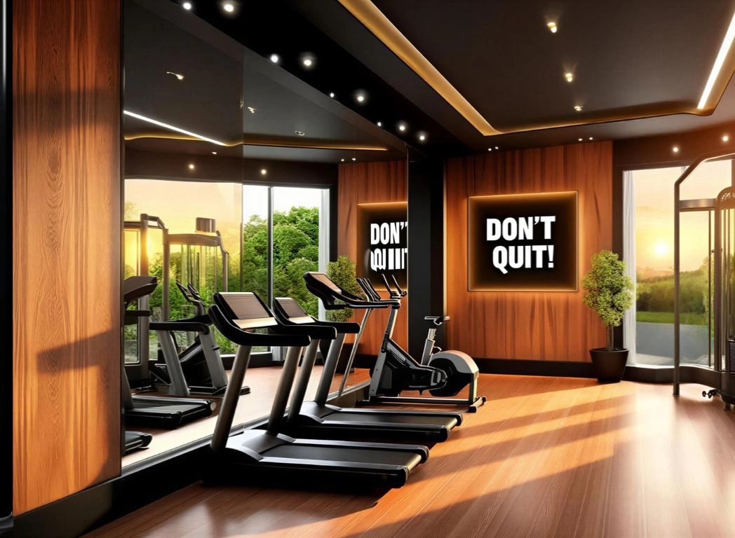 Der Fitnessraum für Bewohner ist mit exzellenter Technologie ausgestattet, perfekt, um energiegeladen in den Tag zu starten oder abends Stress abzubauen.