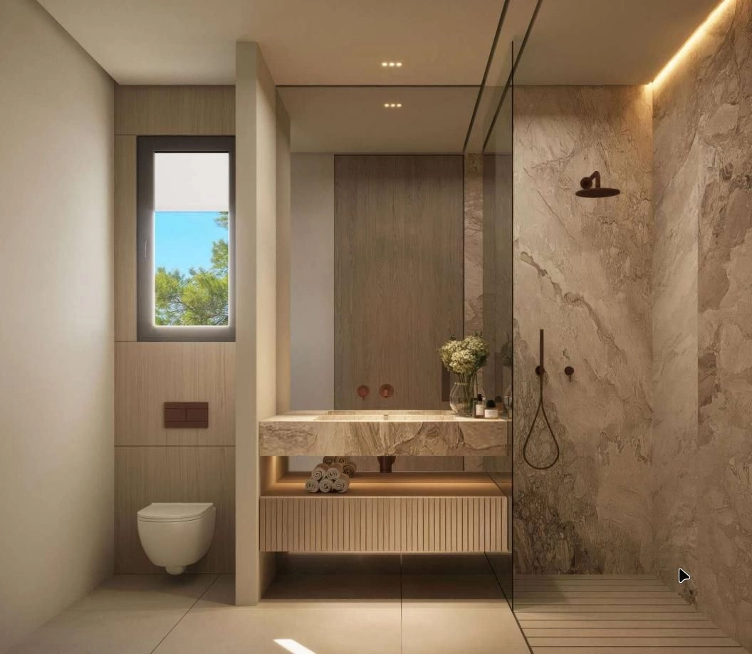 Moderne Badezimmer zeichnen sich durch hochwertige Materialien und eine Spa-ähnliche Atmosphäre aus.