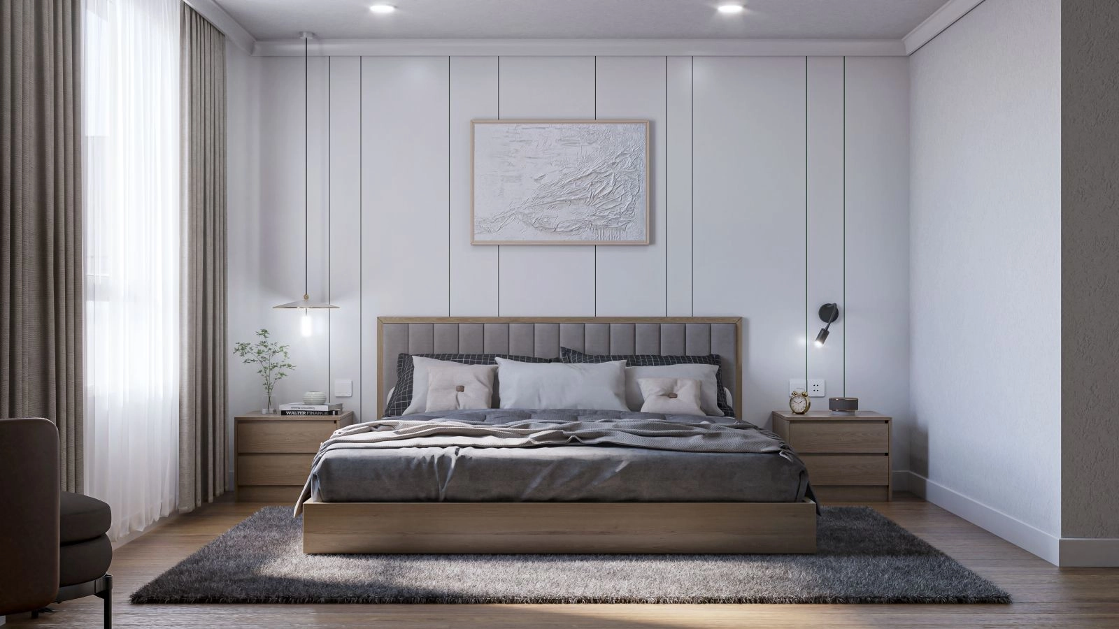 Ruhige und komfortable Schlafzimmer bieten einen perfekten persönlichen Rückzugsort zum Ausruhen und Erholen.