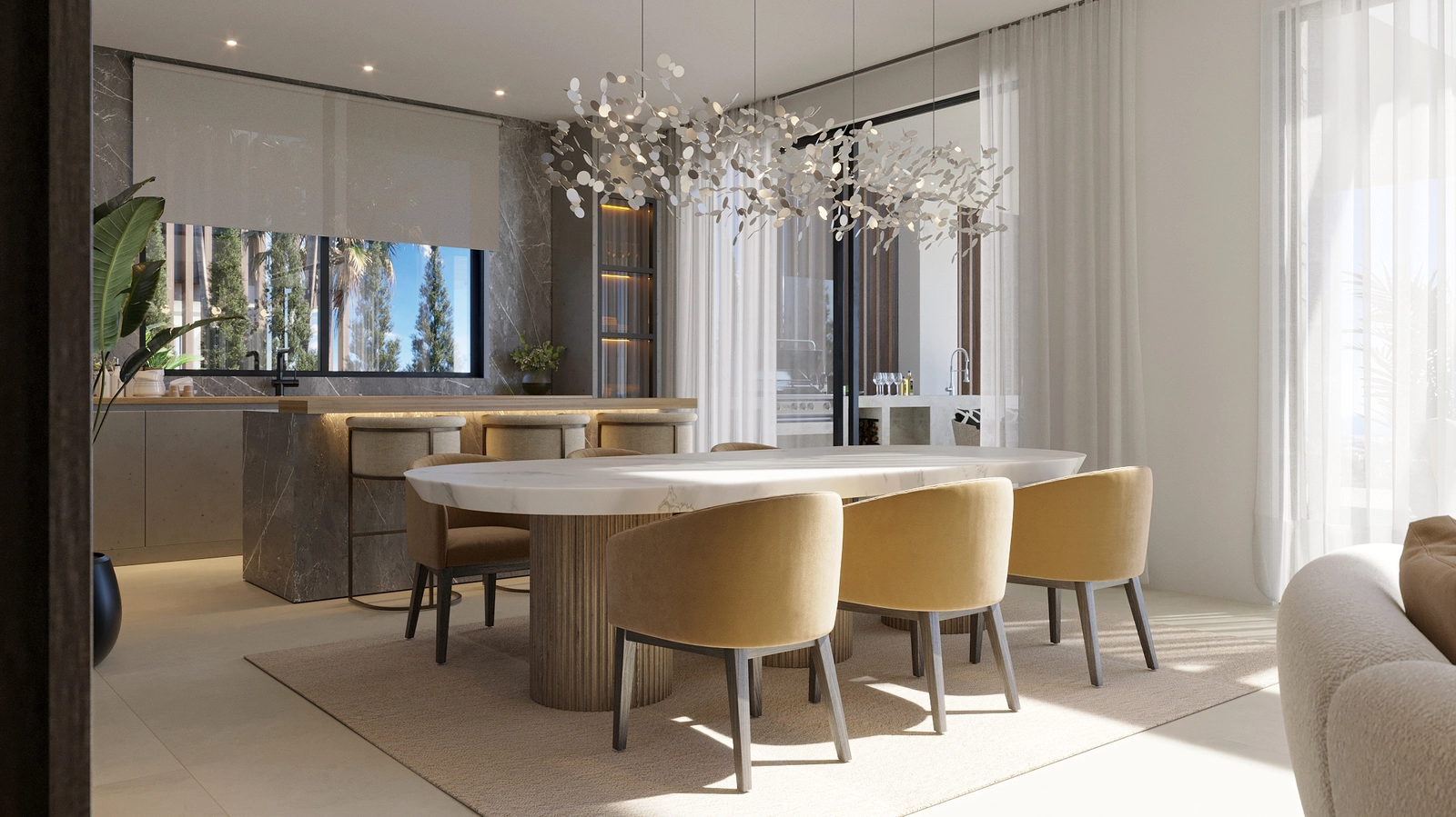 Eine hochmoderne Küche von Modulnova, ausgestattet mit den besten Materialien und Geräten für ein überragendes kulinarisches Erlebnis.