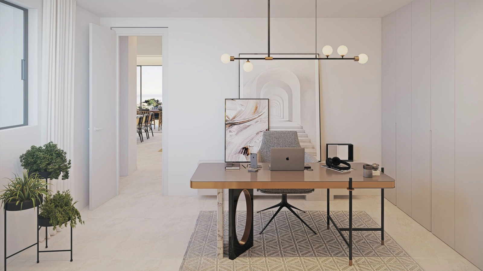 Vielseitige Räume, die an Ihre Bedürfnisse angepasst werden können, sei es als einladendes Gästezimmer oder als ruhiges Home-Office.