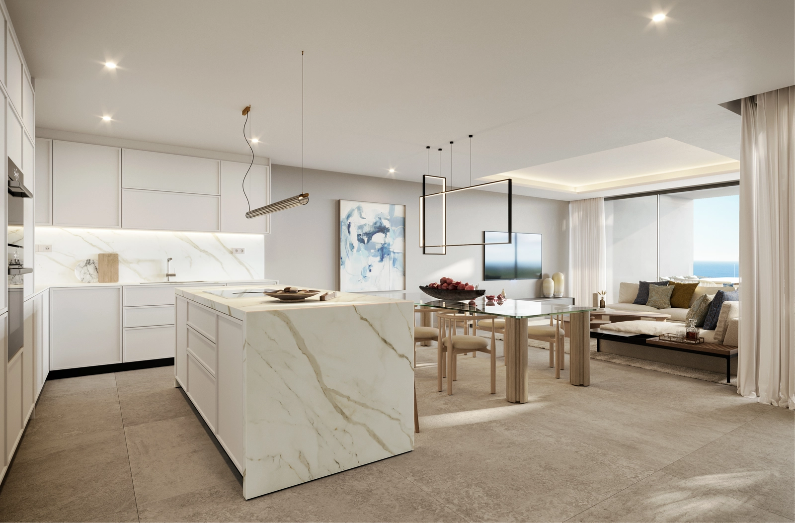 Elegante, minimalistische Küchen sind sowohl funktional als auch stilvoll gestaltet.