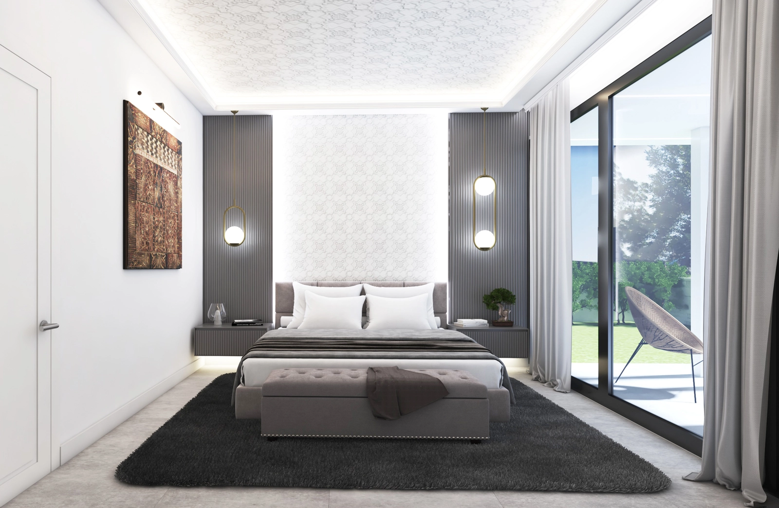 Jedes der fünf Schlafzimmer ist sorgfältig als privater und komfortabler Rückzugsort gestaltet.