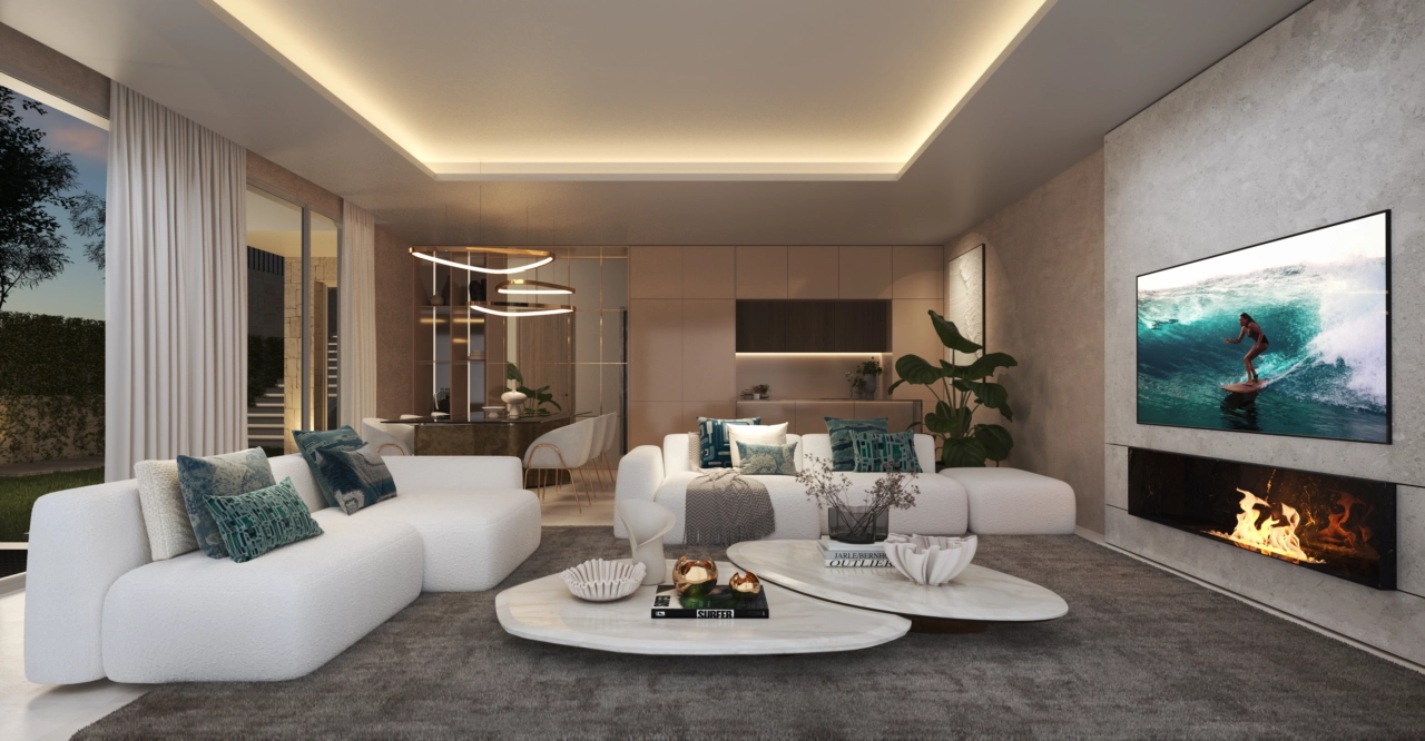 Elegante Innenräume mit hochwertigen Oberflächen, entworfen für modernen Komfort.